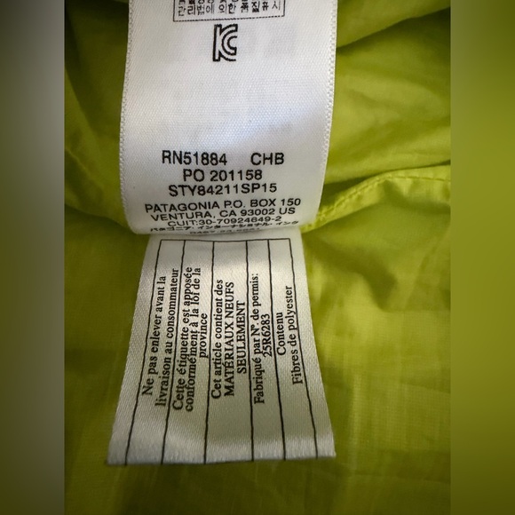 Patagonia Nano Puff Jacket Mens Small Blue / Yellow Puffer Coat Great Condition - Picture 9 of 9
